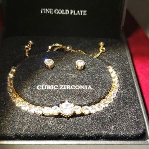 Danecraft Fine Gold Plated CZ Set